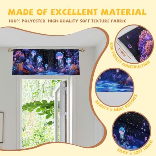 Forest Jellyfish Curtain Valance - Image 2