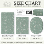 Sorrel + Fern Baby Crib Sheets Neutral, Fitted 2-Pack - Image 6