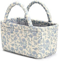 Small Storage Basket Organizer, Mini Fabric Floral Storage Baskets by Ankick