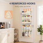 Yecaye Over the Door Organizer 5-Shelf, Behind the Door Storage 80lbs Capacity - Image 5