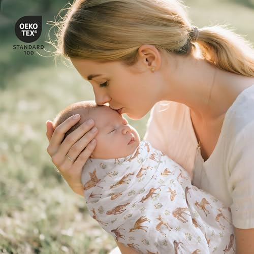 GLLQUEN BABY Muslin Swaddle Blankets 2Pk Receiving Blanket Large 35" x 40" - Image 2