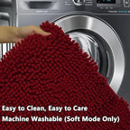 BOANKODU Bathroom Rugs 59x24, Extra Soft Absorbent Chenille Bath Rugs, PVC - Image 7