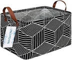 Rectangular Collapsible Storage Basket Nursery Organizer Black diamond by LANGYASHAN