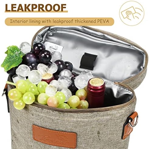 Tirrinia 2 Bottle Insulated Wine Tote Carrier Bag - Image 2