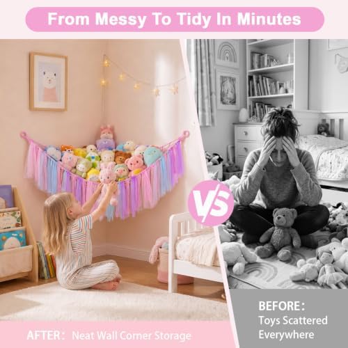 FIOBEE Stuffed Animals Net LED Light Toy Hammock - Image 3