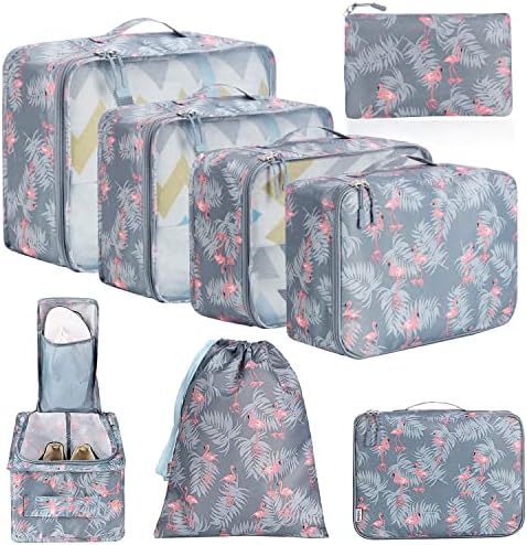 BAGAIL 8 Set Packing Cubes Luggage Packing Organizers by BAGAIL