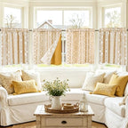 ASPMIZ Linen Kitchen Curtains Double Layer Kitchen Window Curtains 24 Inch - Image 7