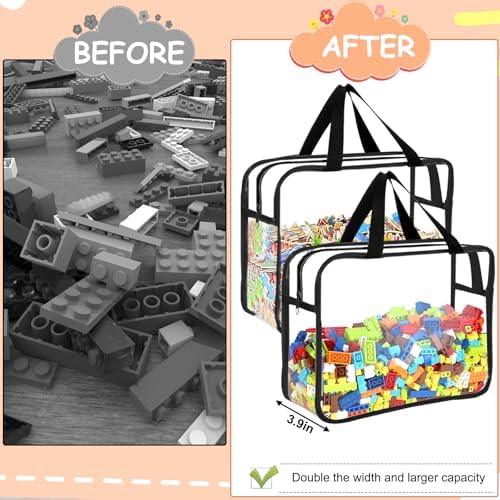 6 Pcs Large Toy Storage Bags Reusable Clear Toy Organizer - Image 5