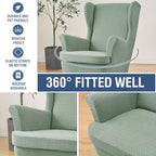NILUOH Wingback Chair Covers 2-Piece, Armchair Slipcovers - Image 6