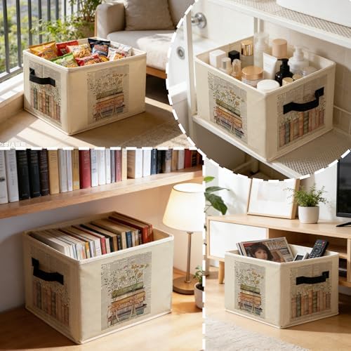Vintage Floral Book Storage Bins Box - Image 4