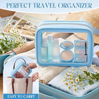 Hsei 12 Pcs Clear Makeup Bags Diaper Bag Organizer Travel Toiletry Bags - Image 5