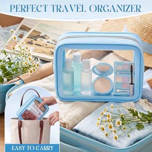 Hsei 12 Pcs Clear Makeup Bags Diaper Bag Organizer Travel Toiletry Bags - Image 5