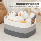 danpinera Blanket Basket, 72L Rectangle Large Basket - Image 6
