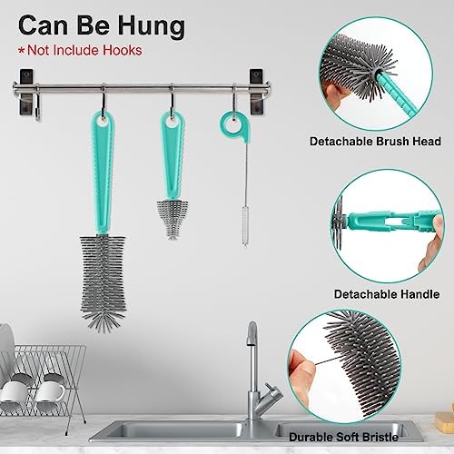 YomauiYee 6 in 1 Bottle Brush Set, Bottle Cleaner Brush Kit - Image 5