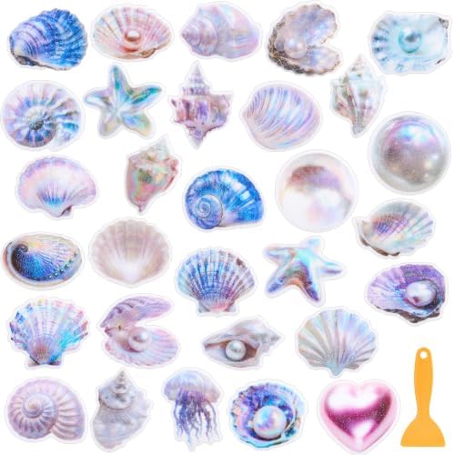 Fullhawl 30 Pcs Seashell Non Slip Bathtub Stickers by Fullhawl