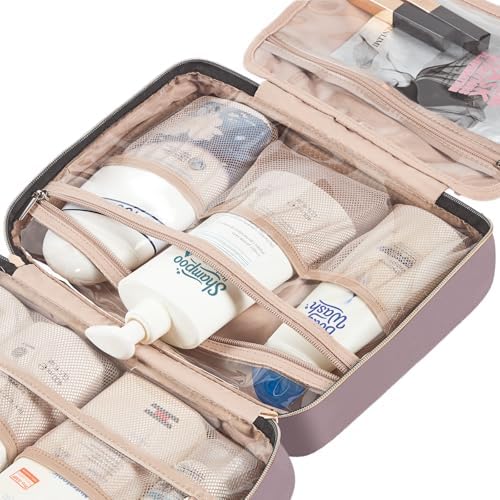 NISHEL Travel Toiletry Bag for women, Portable Hanging makeup Organizer - Image 6