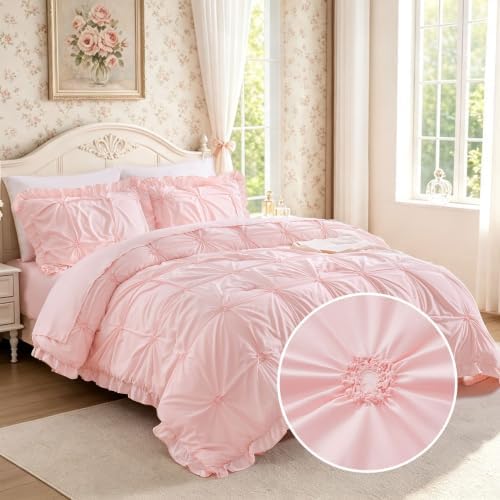 Queen Comforter Set for Girls, 5 Pieces Bed in a Bag Queen Bedding Sets - Image 3