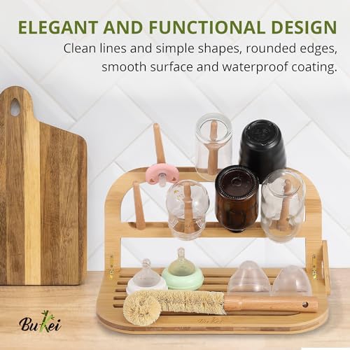 Bamboo Baby Bottle Drying Rack - Image 4