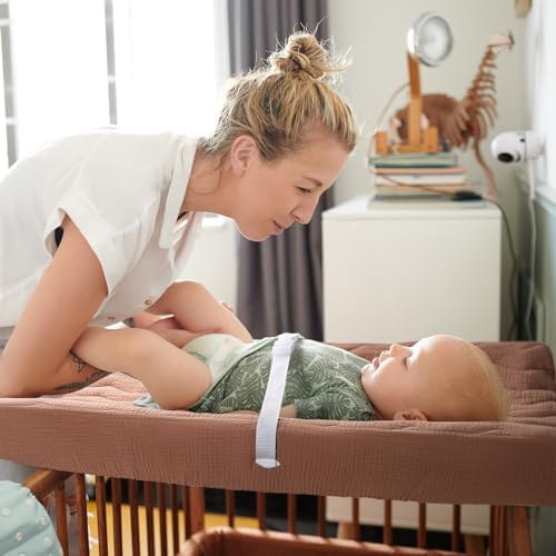 lulumoon Muslin Changing Pad Cover: Quilted Cotton Gentle on Baby's Skin - Image 5