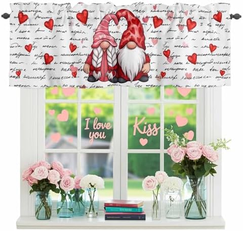 Vandarllin Valentine's Day Kitchen Curtains Valances by VandarllinHomeKitchenDecor