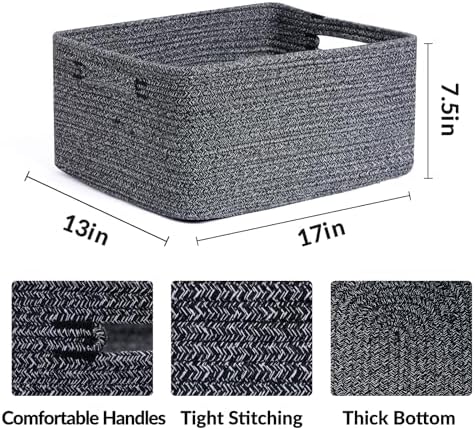 MiniArk Large Storage Baskets for Shelves, Baby Nursery, Toy Baskets Box - Image 2