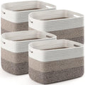 4 Pack Storage Baskets for Organizing, and Clothes, Cotton Rope Basket for by Unknown