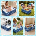 Baby Bathtub, 5-Layer Anti-Tear Foldable Toddler Bath Tub - Image 7