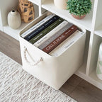OrganiHaus 11x11 Cube Storage Bins, Rope Handles - Image 5