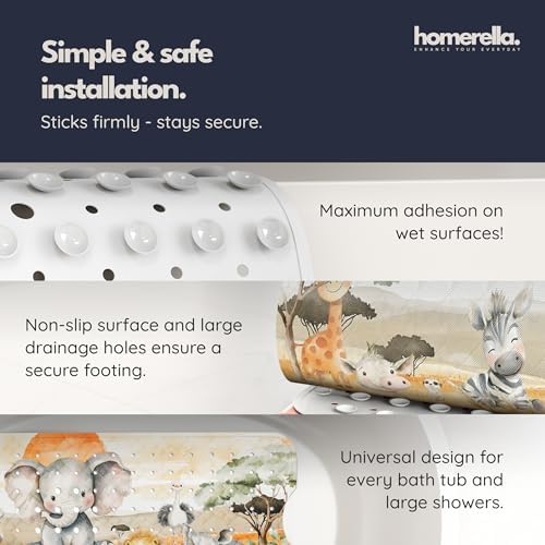 homerella Bathtub Mat Non Slip Kids 40x16 Baby Bath Mat Non Slip Anti Mold - Image 4
