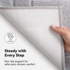 GRANNY SAYS Gray Bathroom Rug 36" x 24", Non-Slip Microfiber Bath Mat - Image 5