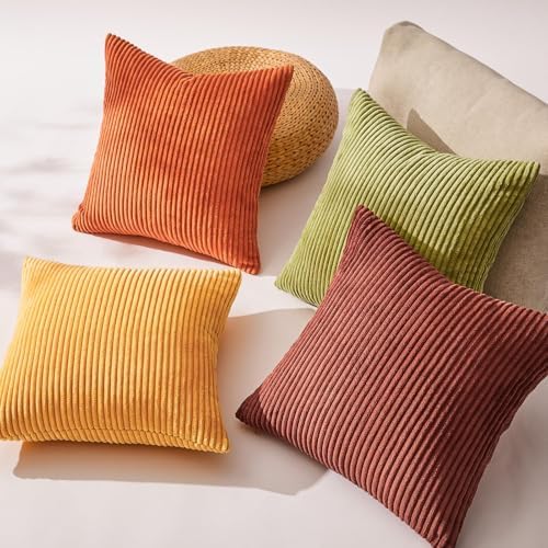 Topfinel Fall Burnt Orange Decorative Throw Pillows Covers 24x24 Inch Set of 4 - Image 6