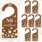 Whaline 8Pcs Daisy Baby Closet Size Dividers Hanging Wooden Baby Closet - Image 2