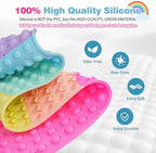 Silicone Push Pop Bath Mat – 33"x17.3" Extra Large Rainbow Bathtub Mat - Image 5
