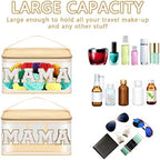 Iqimott Preppy Clear Makeup Bag Mama Pouch, Chenille Letter Cosmetic Bag - Image 4