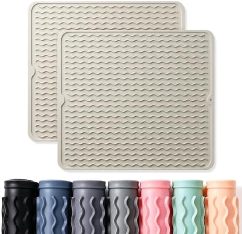 2 Pack Caketime Silicone Dish Drying Mat by CAKETIME