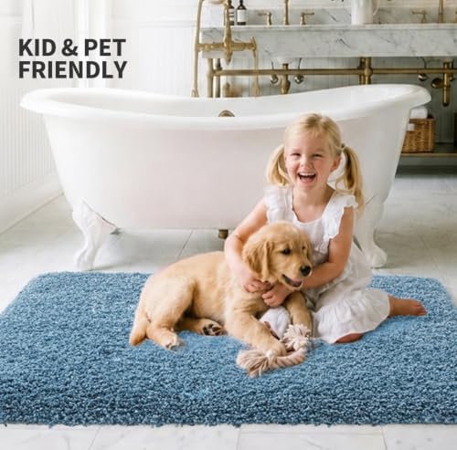 ILANGO Bathroom Rugs 48" × 24", Extra Soft Absorbent Microfiber Bath Rugs - Image 3
