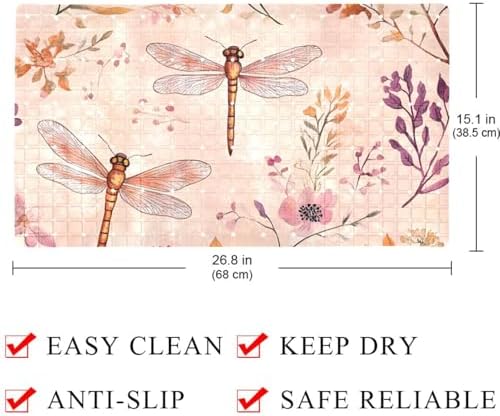 Non Slip Bathtub and Shower Mat 26.8x15.1 inch, Bath Mat - Image 4