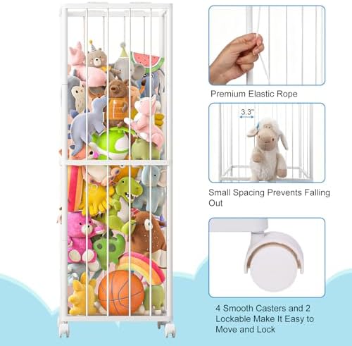 Stuffed Animal Storage Zoo Metal Toy Organizer 61x17x12.6in - Image 3
