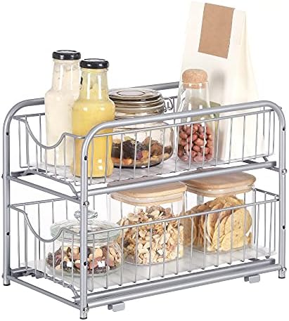 SONGMICS 2-Tier Pull Out Cabinet Organizers, Under Sink Organizer, Bathroom by SONGMICSbySONGMICSHOME
