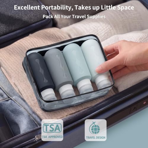 Gemice Travel Bottles for Toiletries, Tsa Approved Travel 6oz Size Containers - Image 4