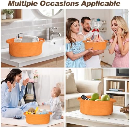 Orange Basket for Gifts Empty, Easter Basket Empty, Kids Dog Cat Toy Bin Box - Image 4
