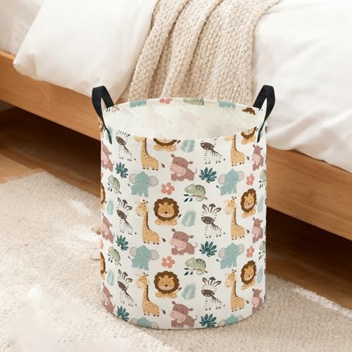 ESSME Kids Laundry Basket, Animal Hamper Collapsible Canvas Waterproof Storage - Image 7