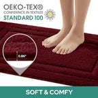 HOMEIDEAS Bathroom Rugs Sets 2 Piece, Super Soft and Absorbent Non Slip - Image 3
