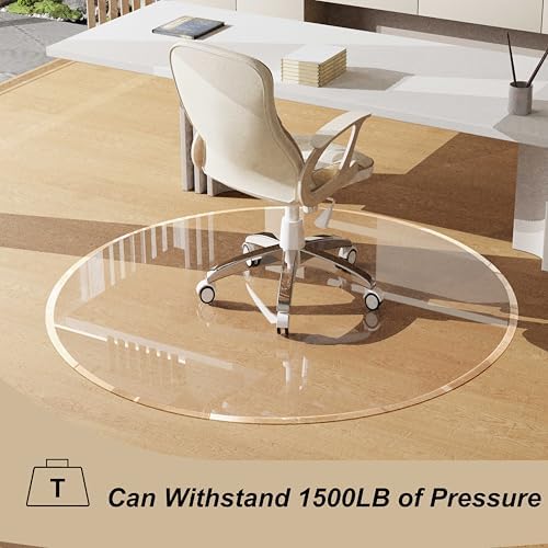 MESAILUP Beveled Edge 40" Round Office Chair Mat - Image 3