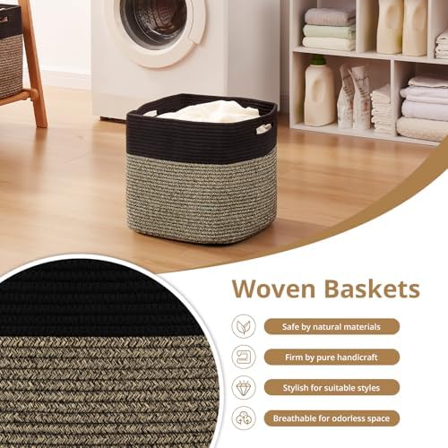 OIAHOMY 13 Inch Cube Storage Bins, Insert Storage Baskets - Image 5