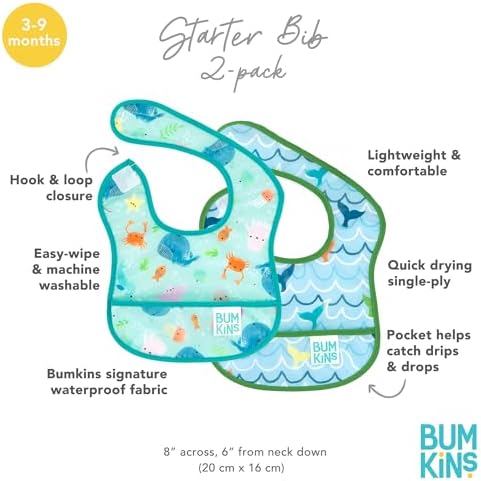 Bumkins Bibs, for Baby Girl or Boy, Infant 3-9 Months, Essential Must Have for - Image 5