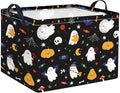 Rectangular Halloween Basket for Boys and Girls Kids Trick or Treat Pumpkin by HIYAGON
