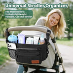 Stroller Organizer with Cup Holder, Non-Slip Stroller Caddy Baby Essentials - Image 3