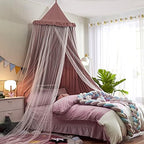 VETHIN Bed Canopy Double Layer Princess Round Dome Dreamy Mosquito Net Bedding - Image 6
