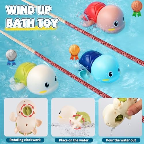Bath Tub Fishing Toy Set with Bathtub Storage, Gift - Image 3